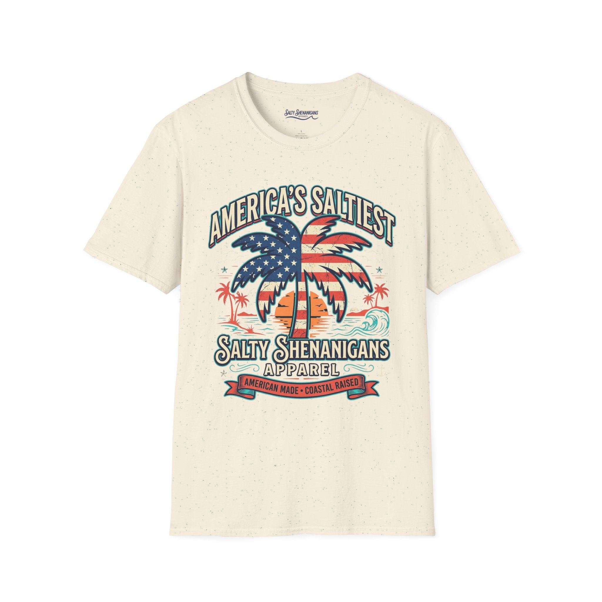 America's Saltiest Patriotic Palm Tree T-Shirt Printify