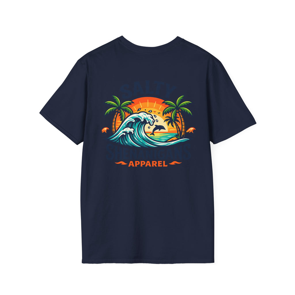 Salty Shenanigans Apparel Beach T-Shirt Printify
