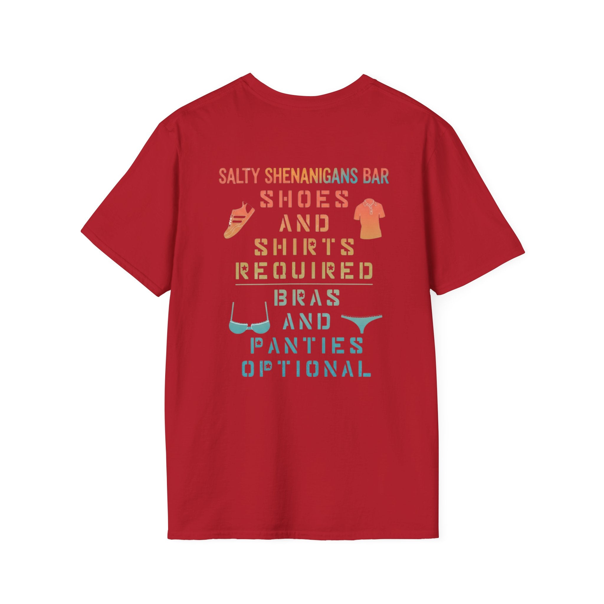 Shoes And Shirts Required - Salty Shenanigans Apparel T-Shirt Printify
