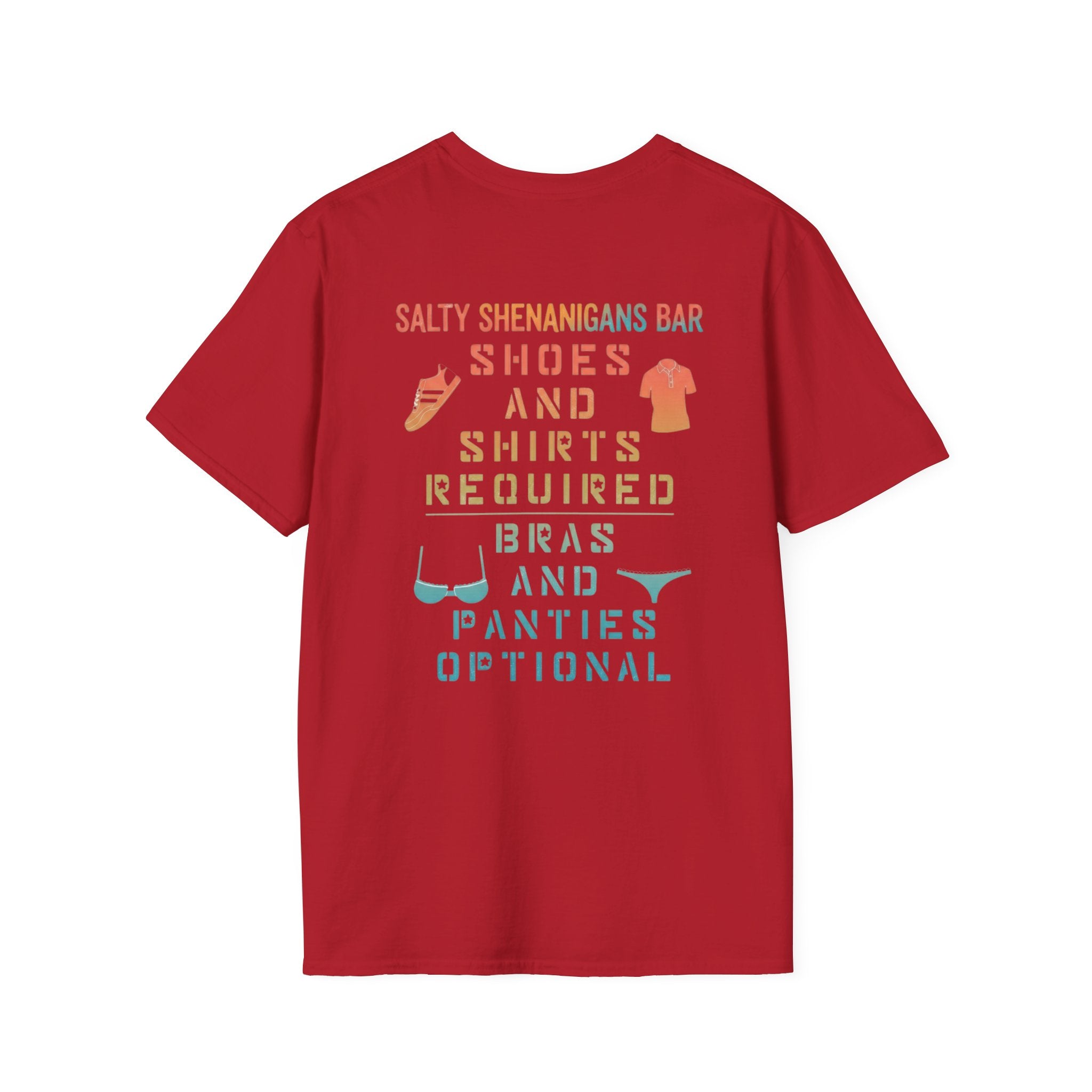 Shoes And Shirts Required - Salty Shenanigans Apparel T-Shirt Printify