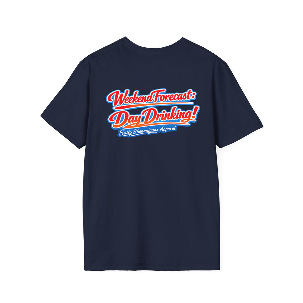 Salty Shenanigans Apparel Weekend Forecast Day Drinking T-Shirt Printify