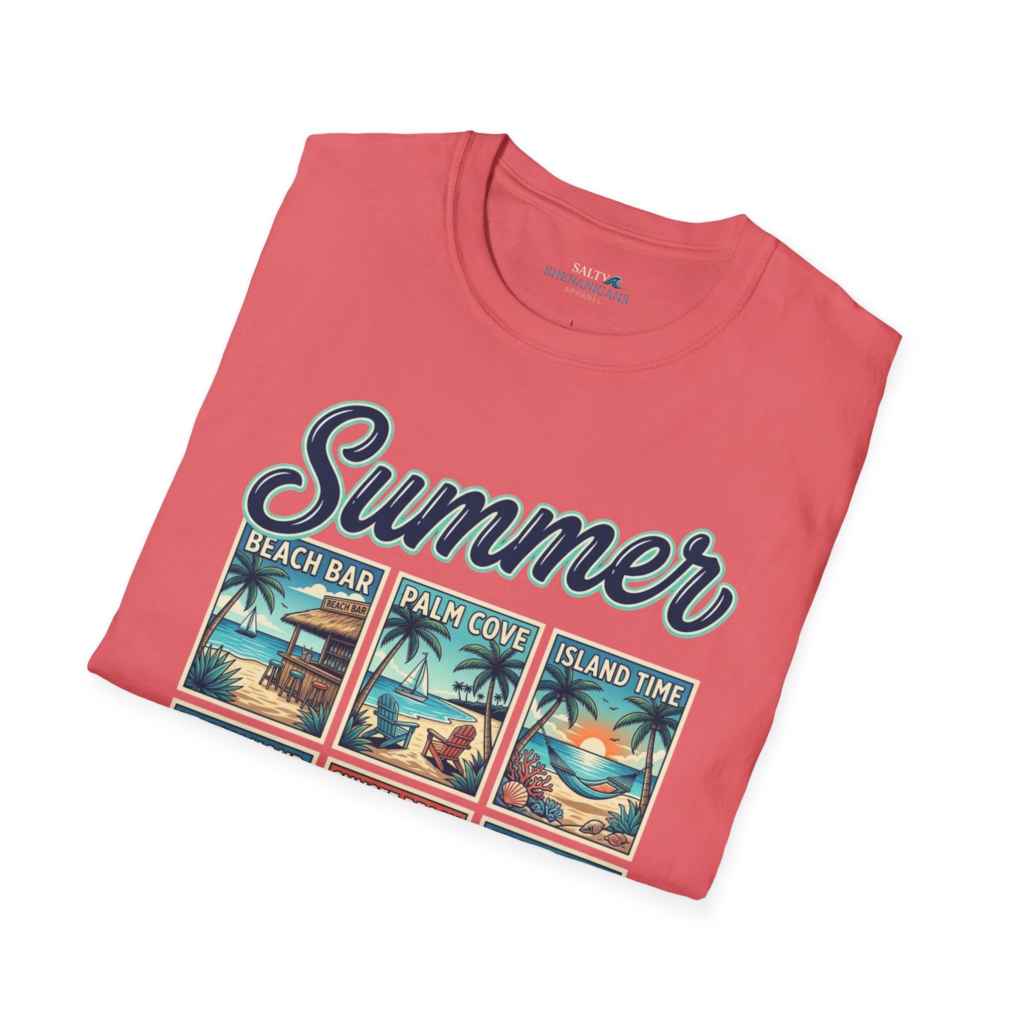 Summer Vintage Beach Postcard Graphic T-Shirt Printify