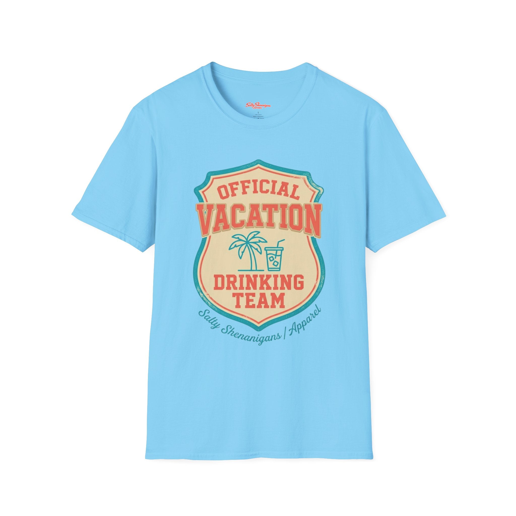 Salty Shenanigans Apparel Official Vacation Drinking Team T-Shirt Printify