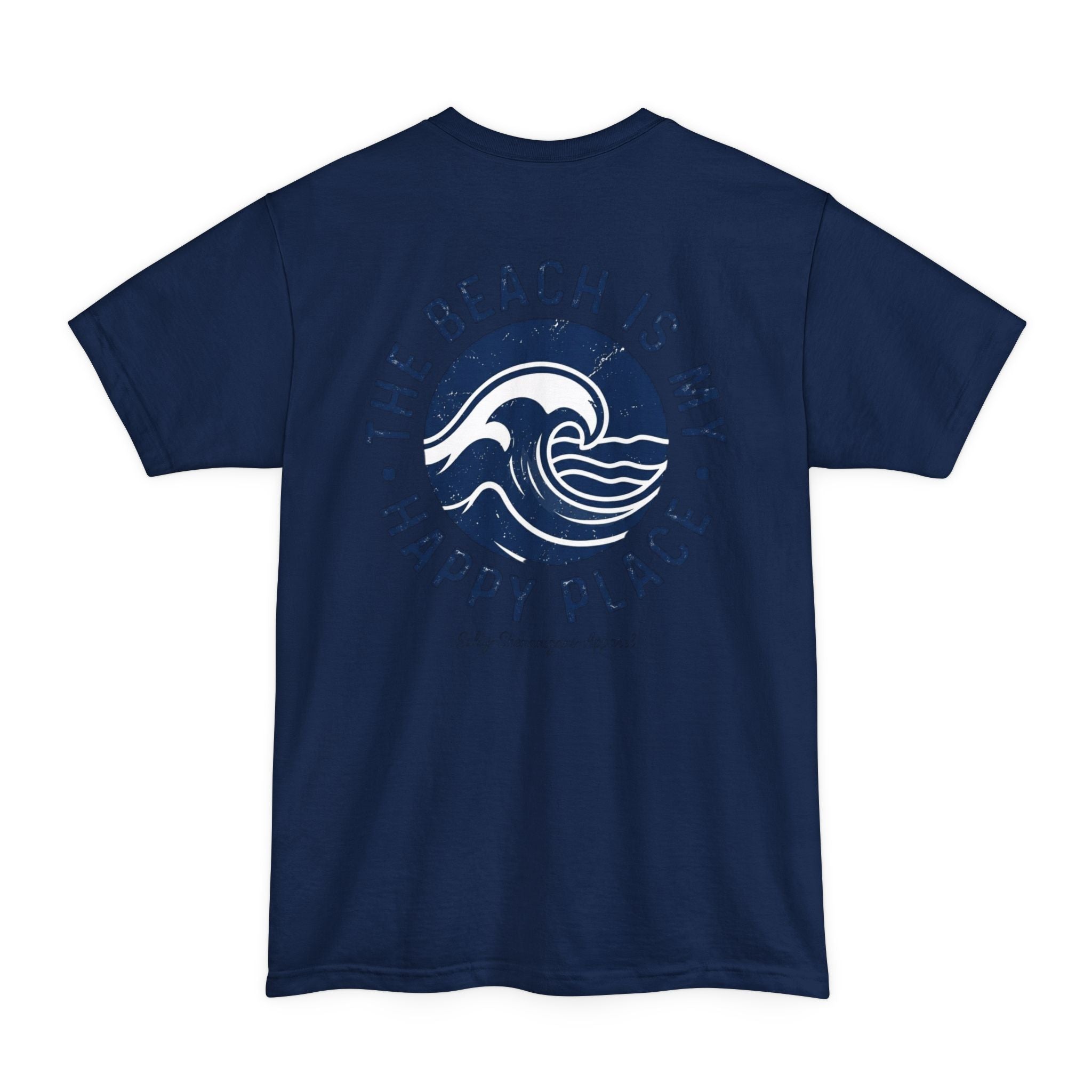 The Beach Is My Happy Place Tall Tee | Men's Big & Tall Coastal T-Shirt | Salty Shenanigans Apparel Printify