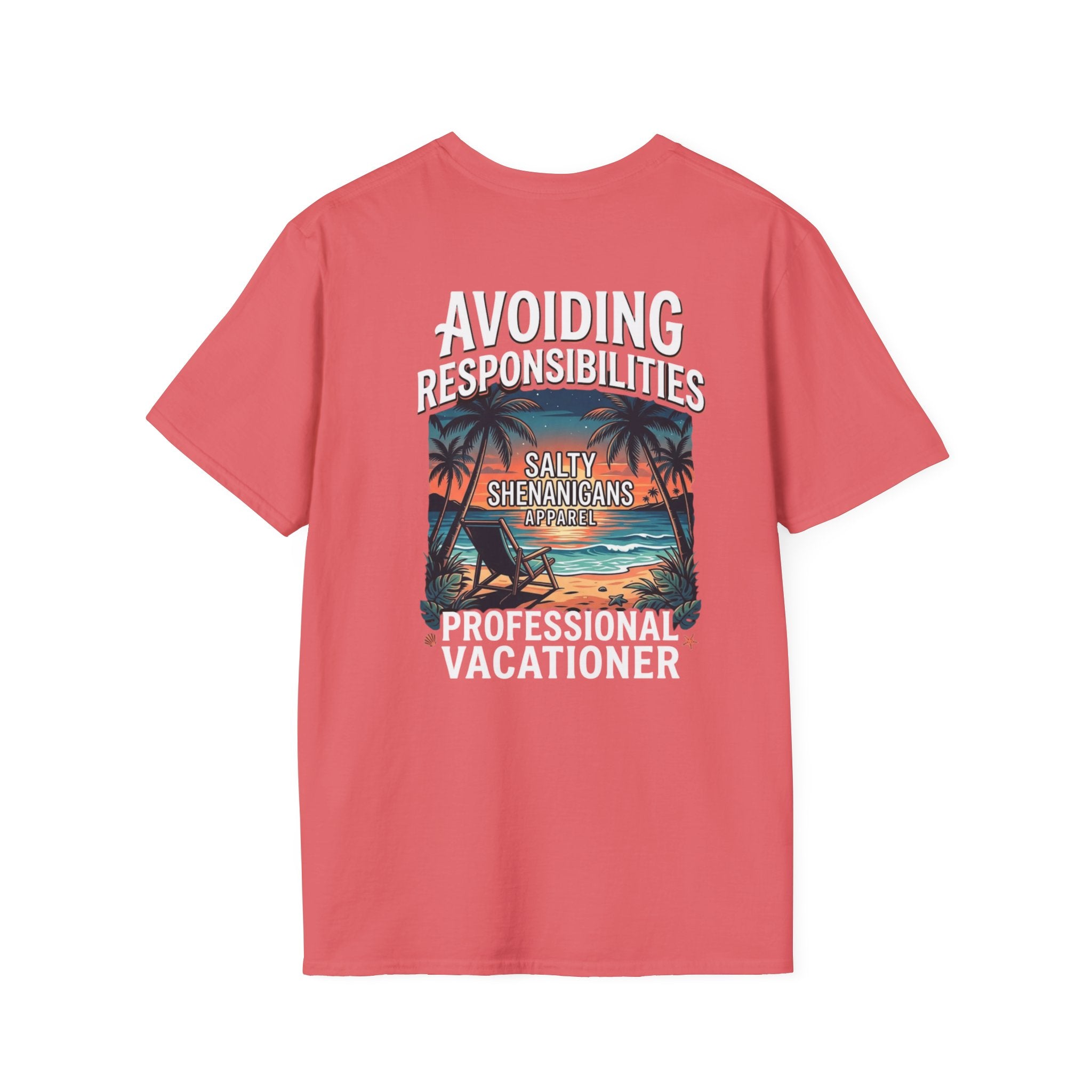 Avoiding Responsibilities Coastal Lifestyle Graphic Tee Printify