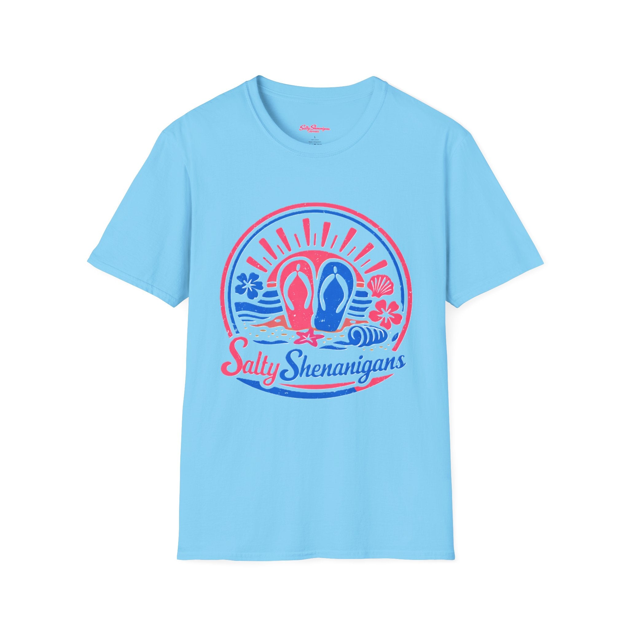 Flip Flop Sunburst T-Shirt — Salty Shenanigans Beach Club Printify