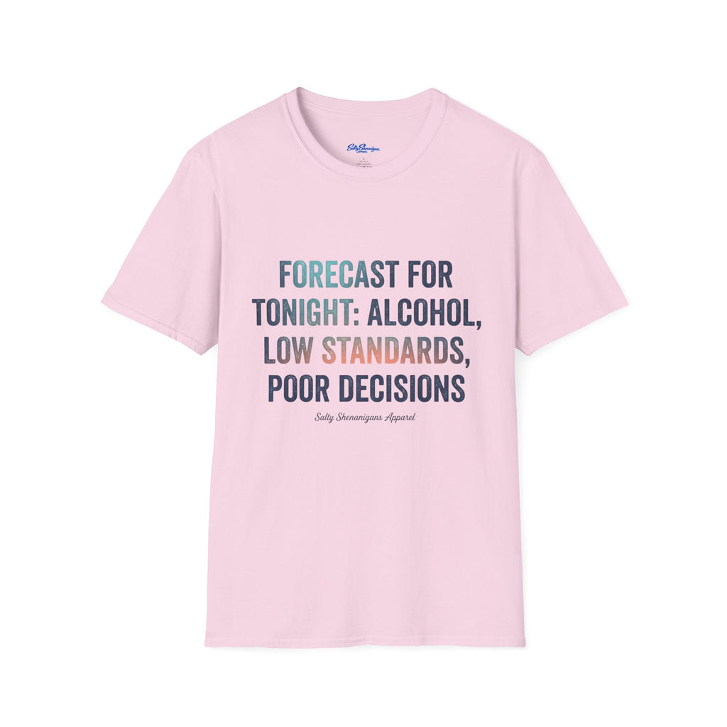 Salty Shenanigans Apparel Forecast For Tonight T-Shirt Printify