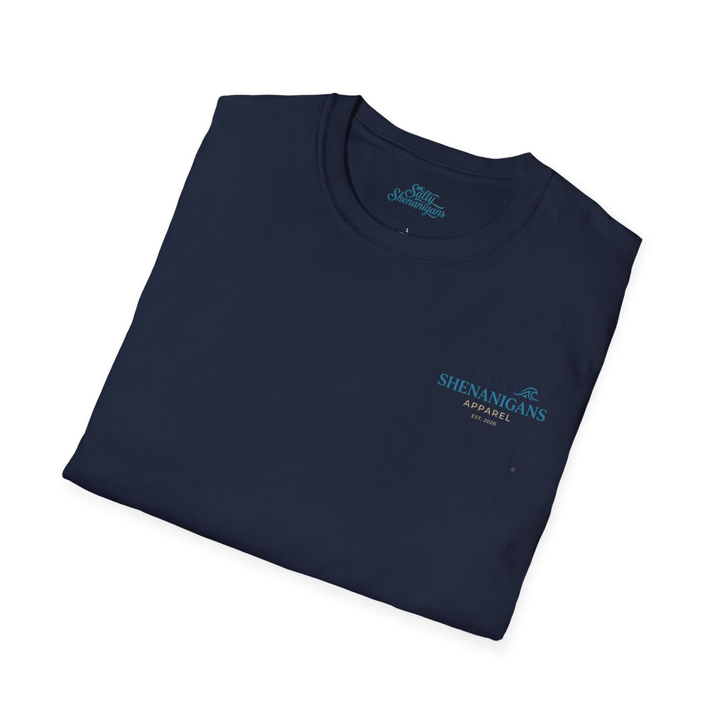 Never Late To Happy Hour Coastal Graphic Tee | Salty Shenanigans Apparel Printify