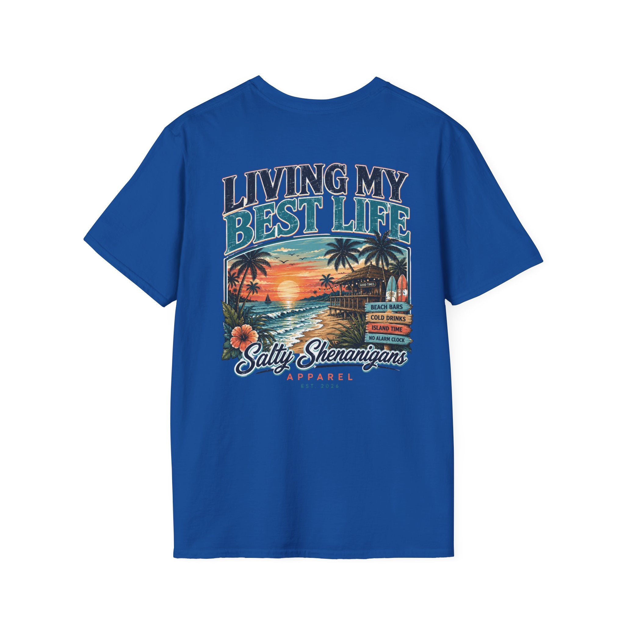 Living My Best Life Sunset Tee Printify