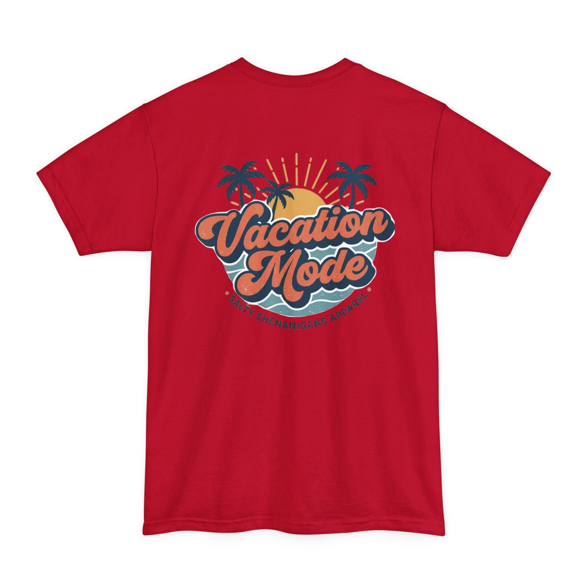 Vacation Mode Tall Shirt | Men's Coastal Resort Graphic Tee | Big & Tall Beach Shirt Printify