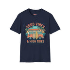 Salty Shenanigans Apparel Good Vibes and High Tides T-Shirt Printify