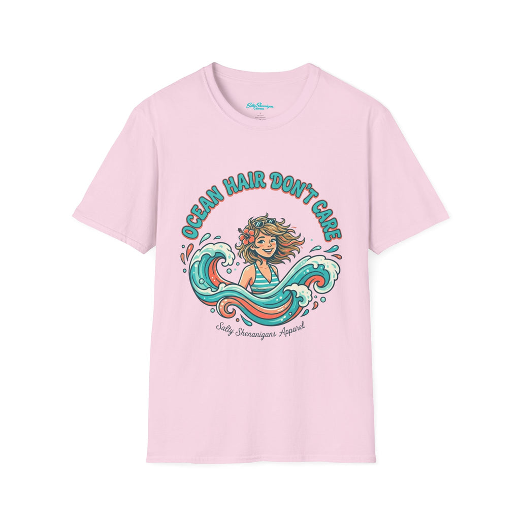 Ocean Hair Don't Care Salty Shenanigans Apparel  T-Shirt Printify