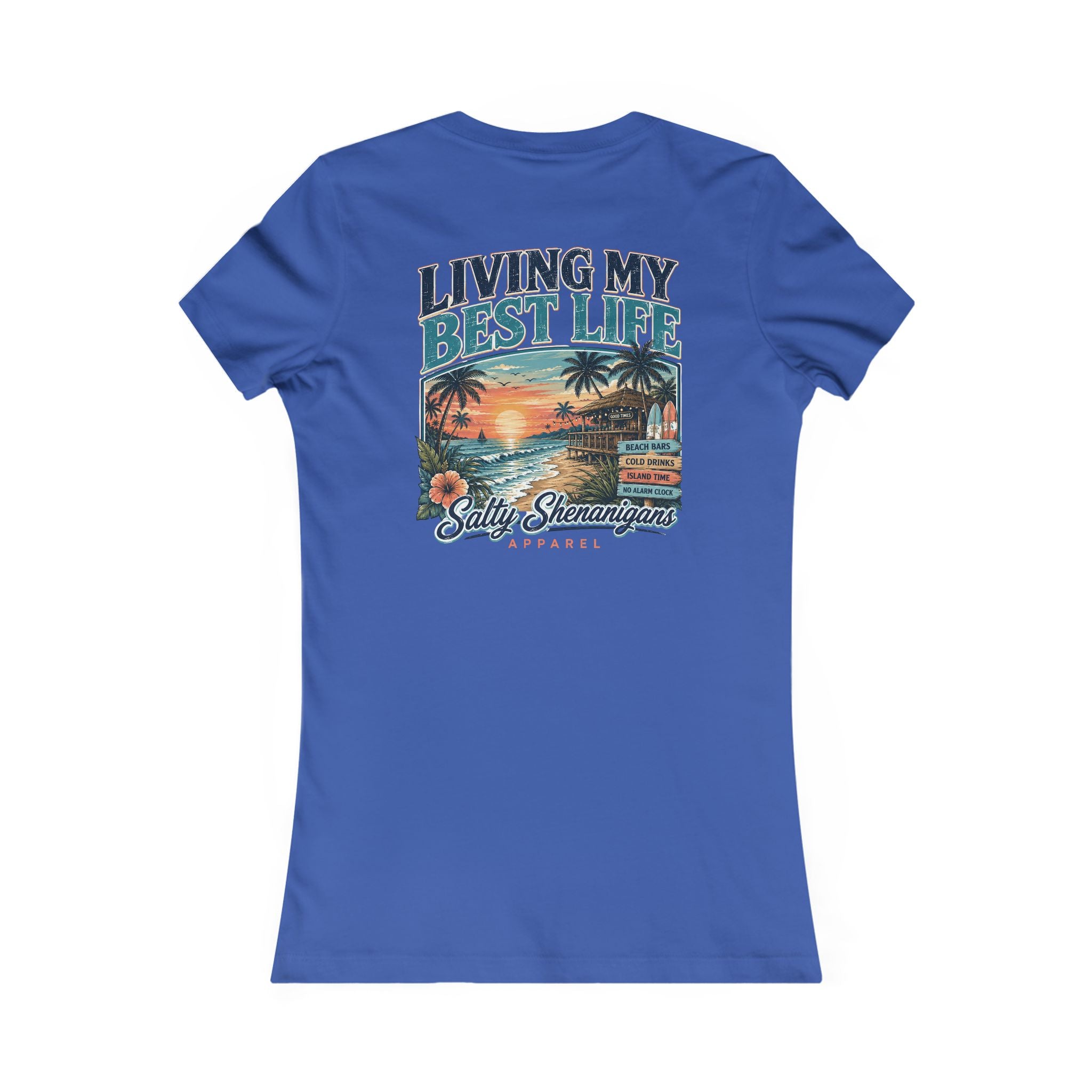 Living My Best Life Sunset Tee | Bella+Canvas Women's Beach Vacation T-Shirt Printify