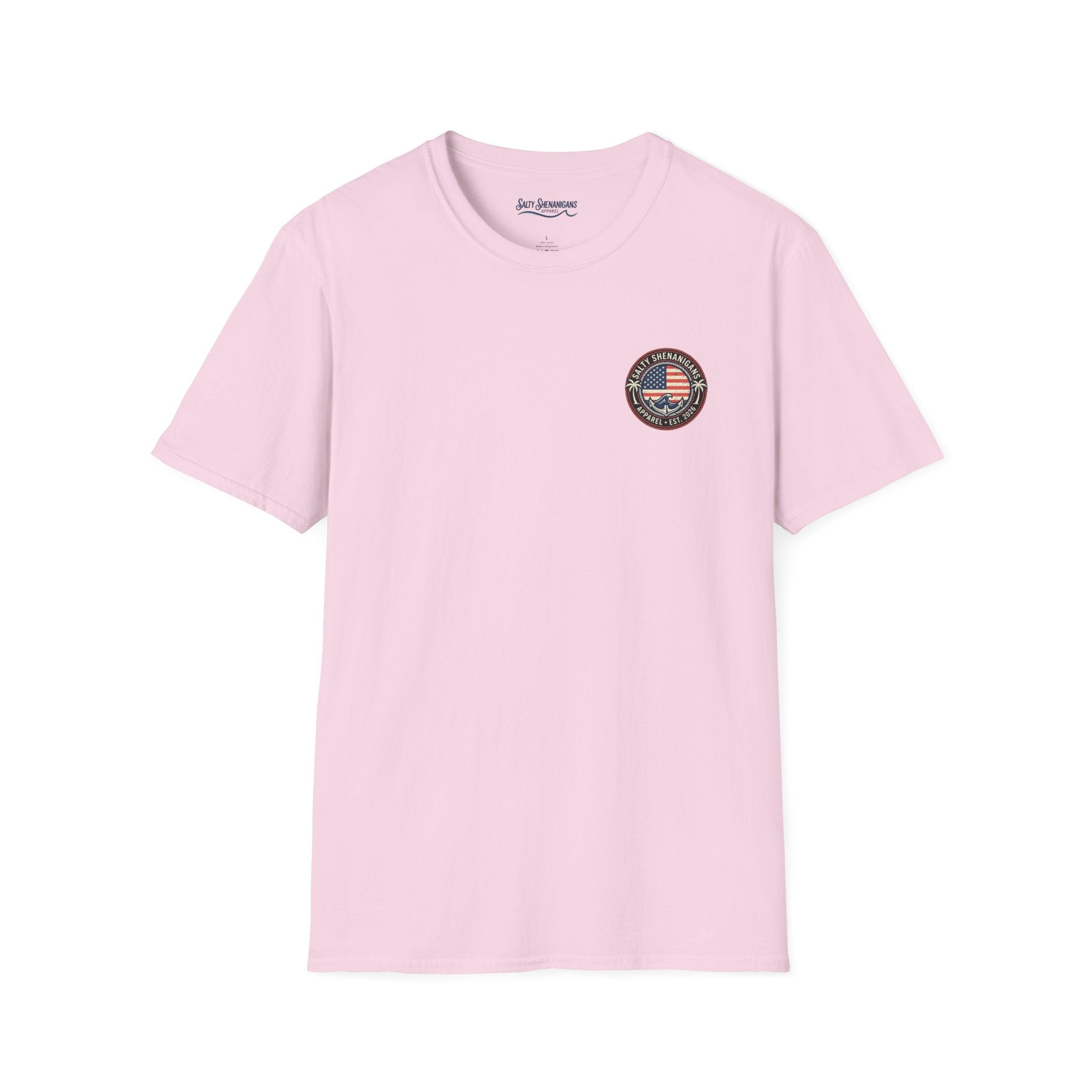 American Made Coastal Raised Patriotic T-Shirt Printify
