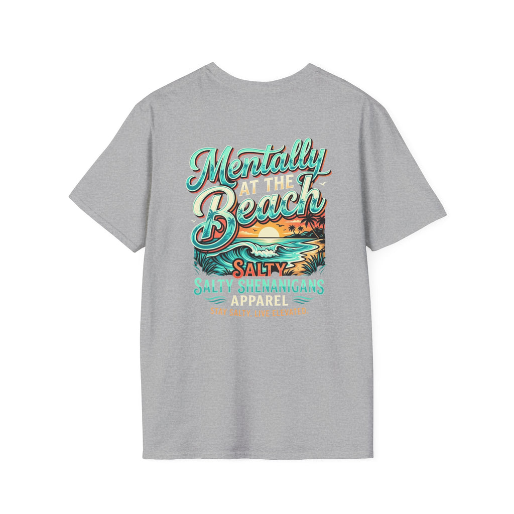 Mentally At The Beach Beach Bar T-Shirt | Premium Coastal Apparel Printify