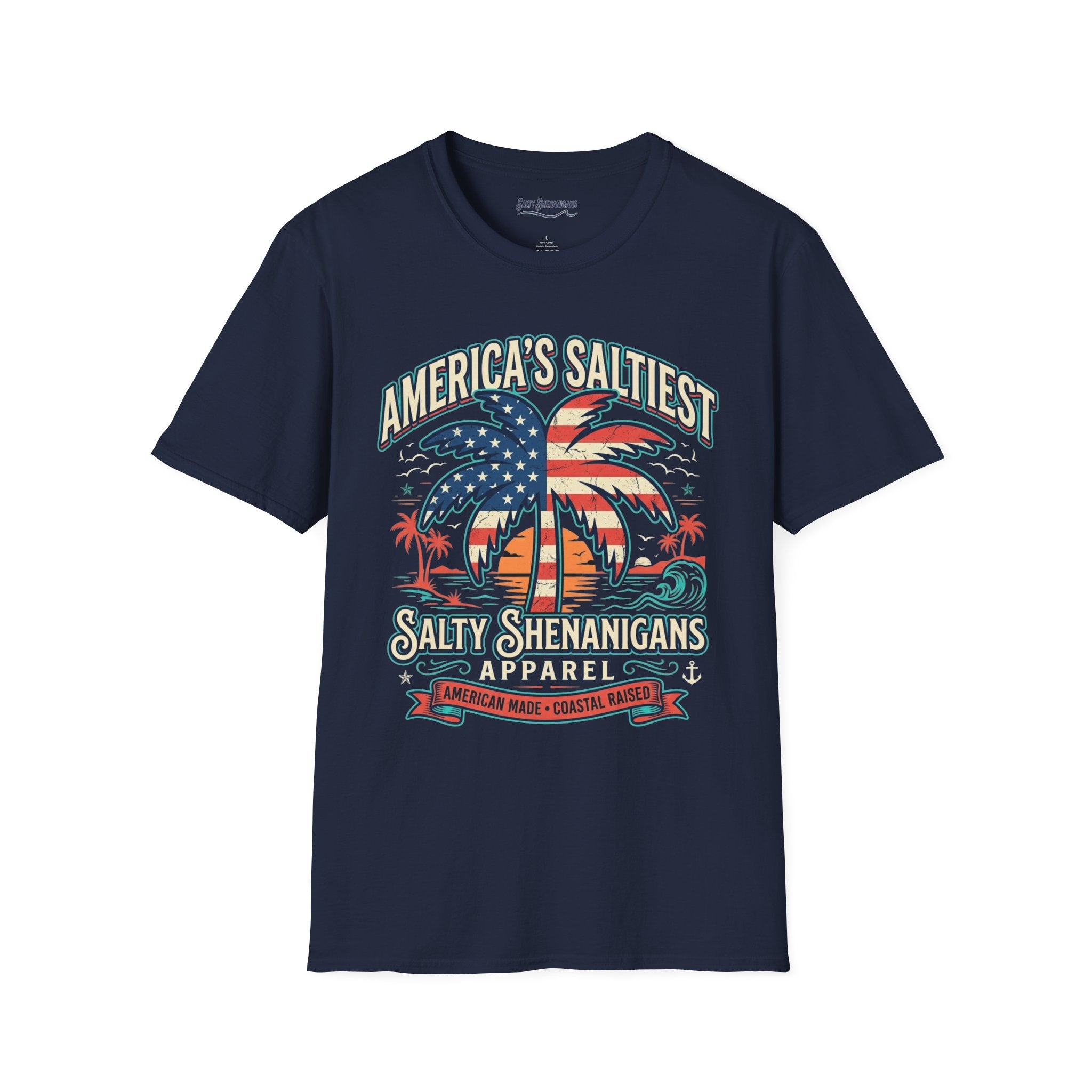 America's Saltiest Patriotic Palm Tree T-Shirt Printify