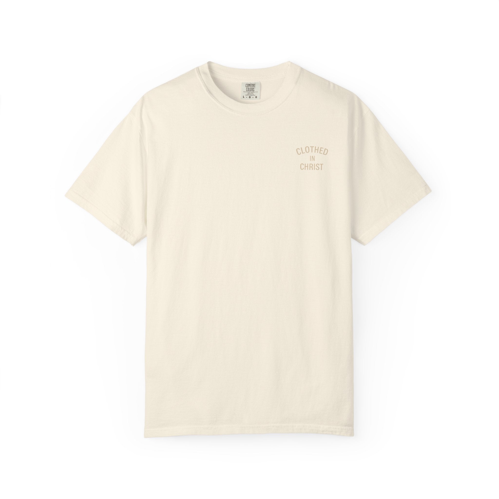 Clothed In Christ T‑Shirt — Isaiah 43:2 Beach Tee Printify