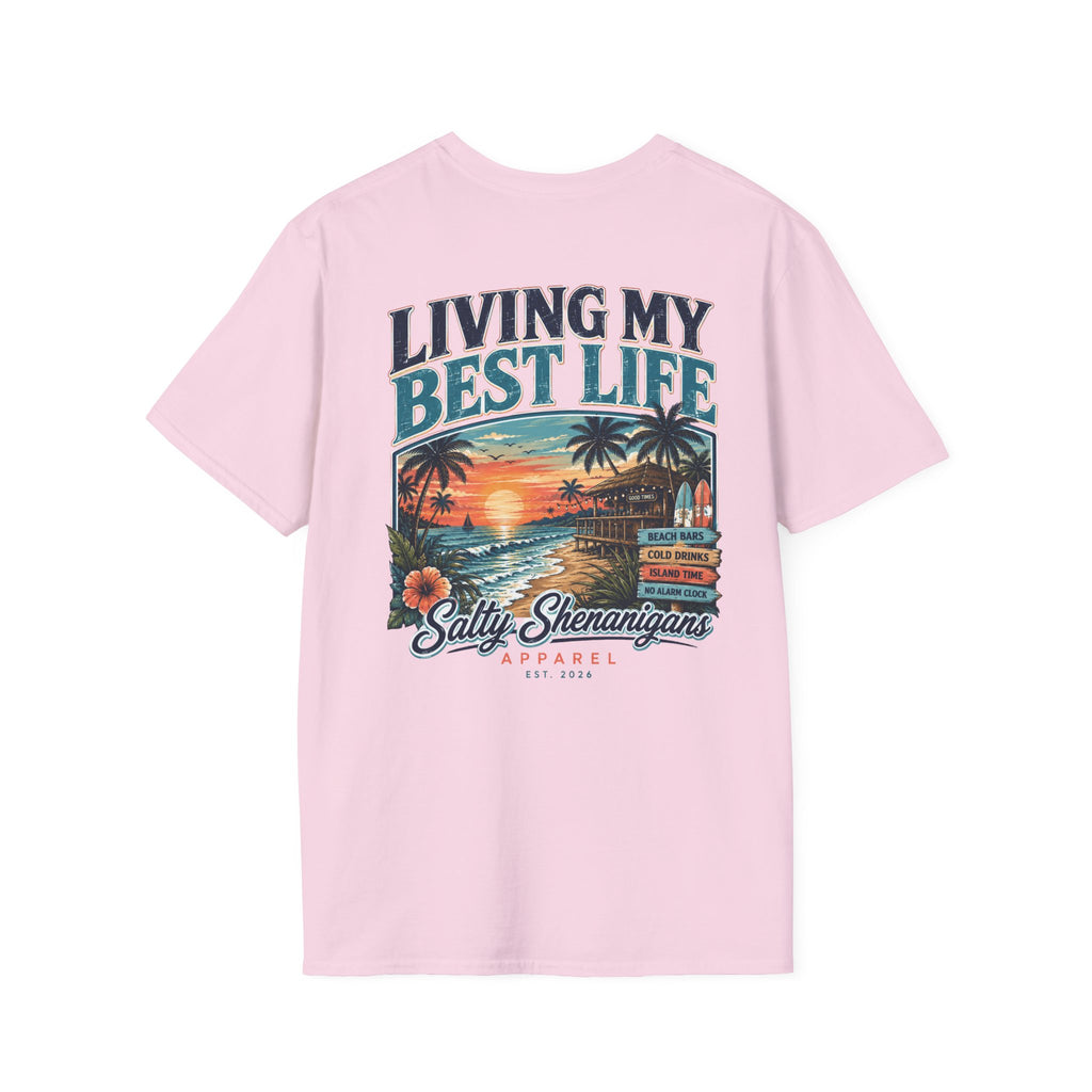 Living My Best Life Sunset Tee Printify