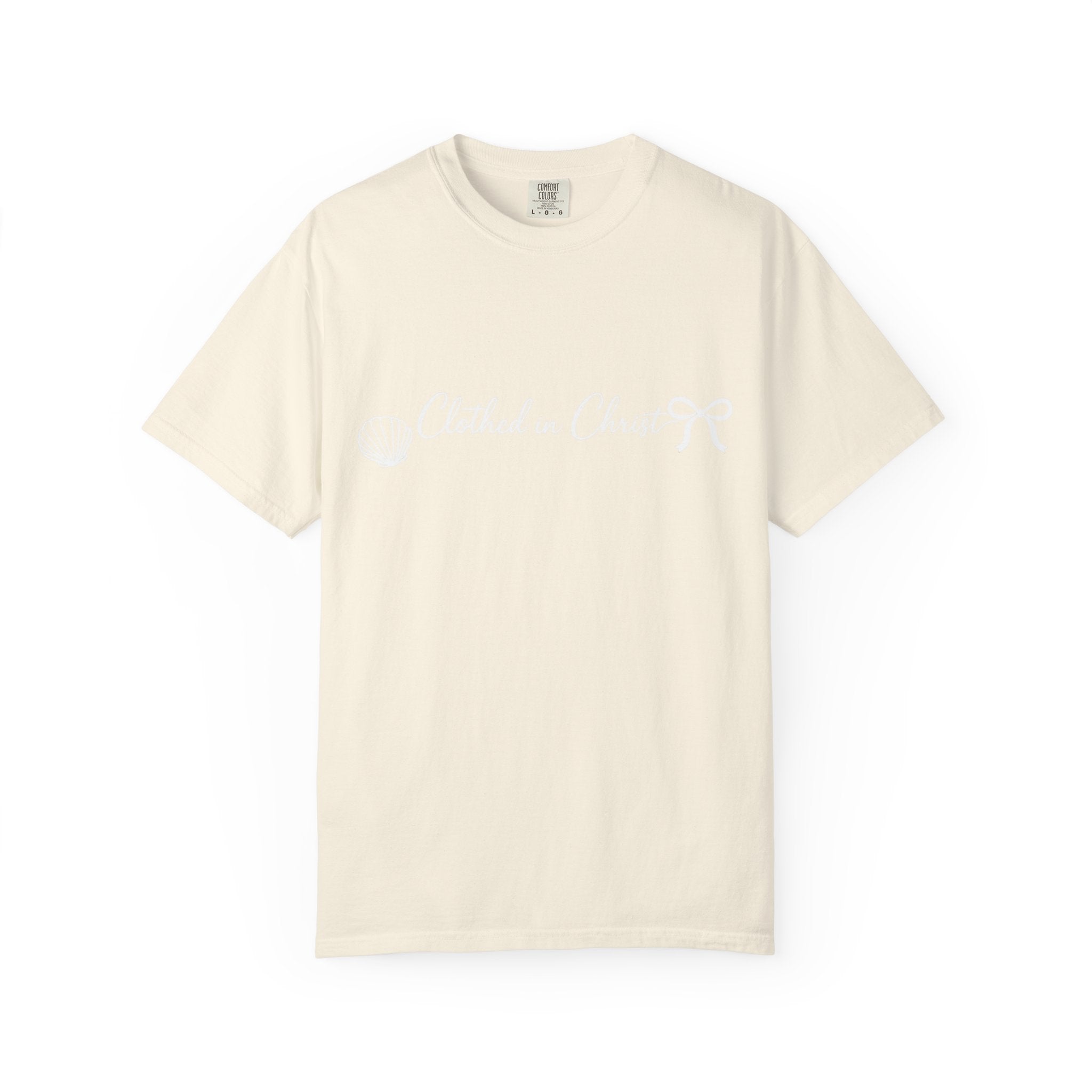 Clothed in Christ T-Shirt- White Graphic Printify