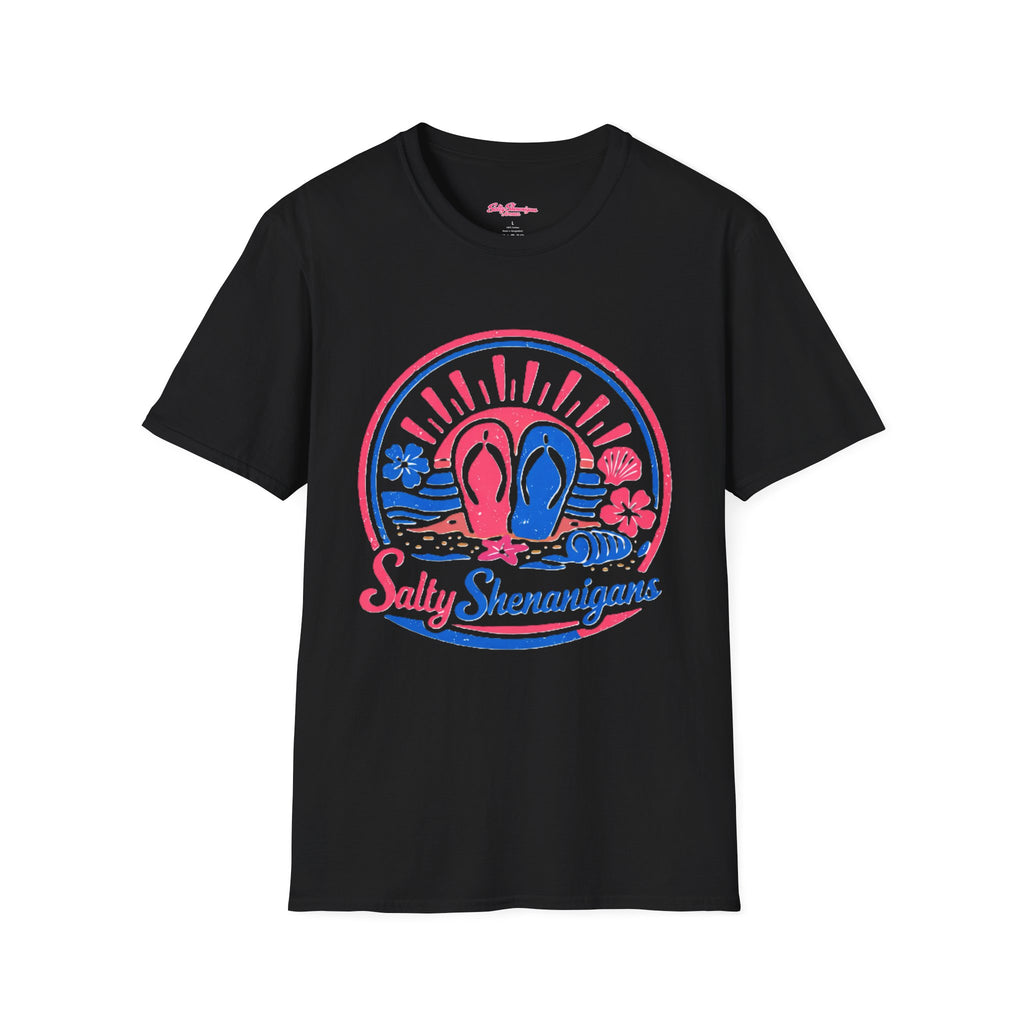 Flip Flop Sunburst T-Shirt — Salty Shenanigans Beach Club Printify