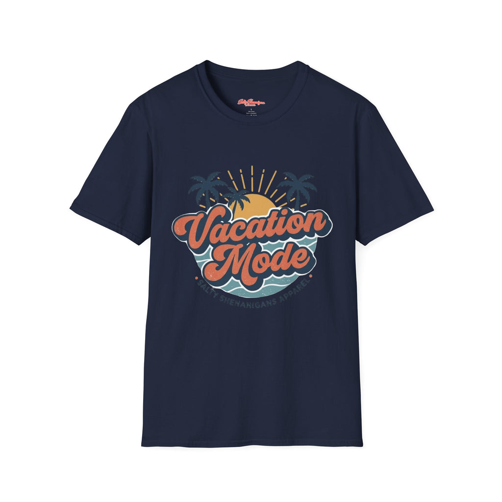 Vacation Mode Retro Salty Shenanigans Apparel Tee Printify
