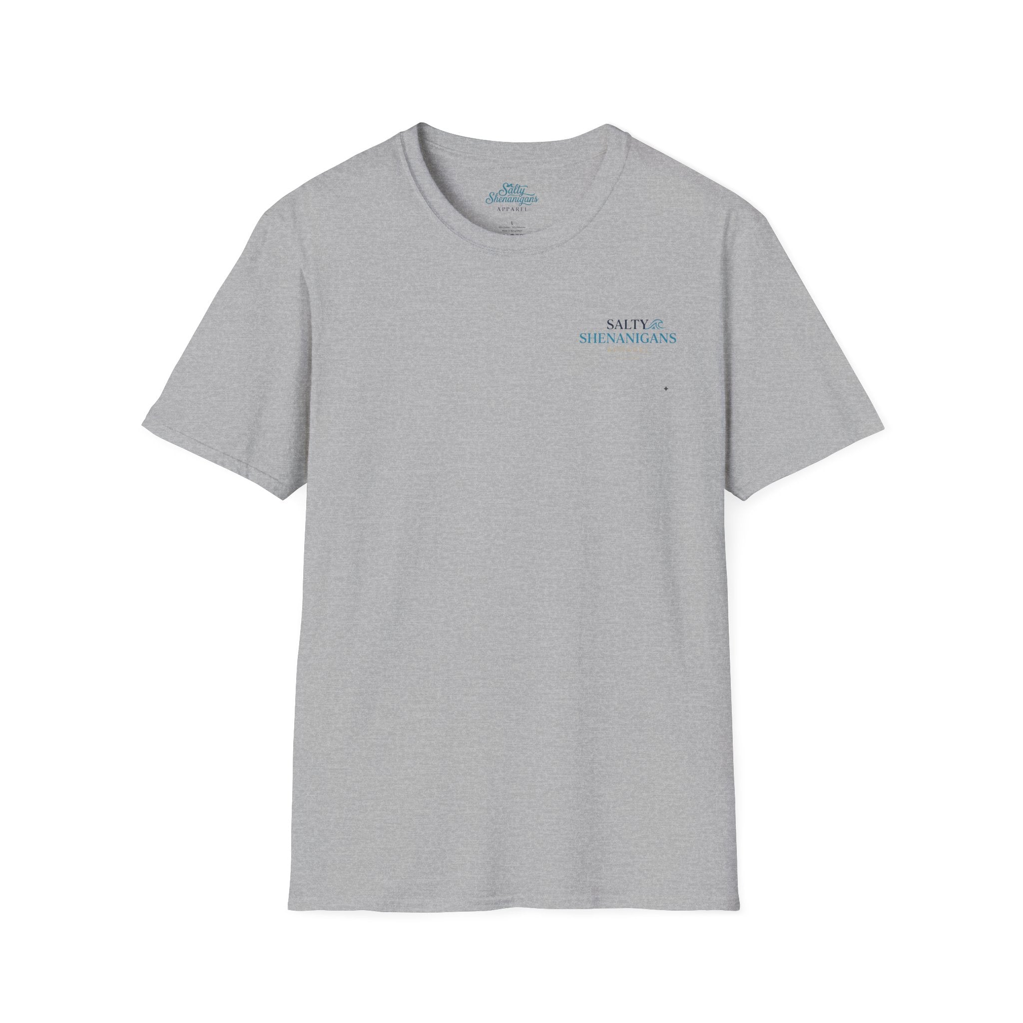 Never Late To Happy Hour Coastal Graphic Tee | Salty Shenanigans Apparel Printify