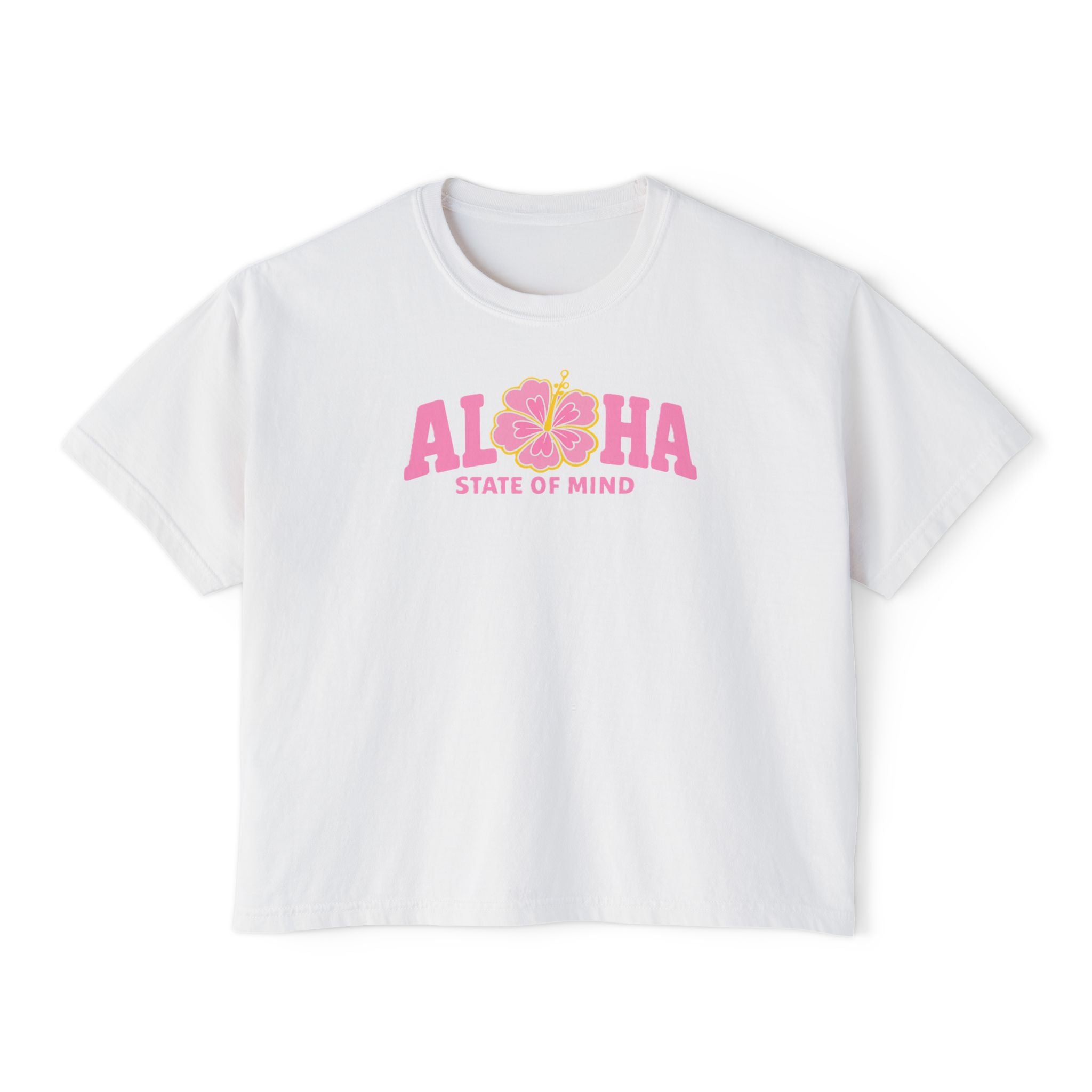 Aloha State Of Mind Women's Boxy Tee — Salty Shenanigans Printify