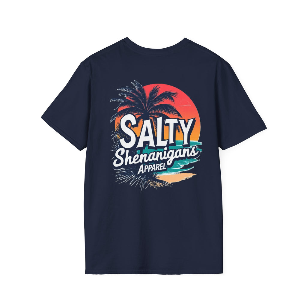 Salty Shenanigans Apparel Beach Palm T-Shirt Printify