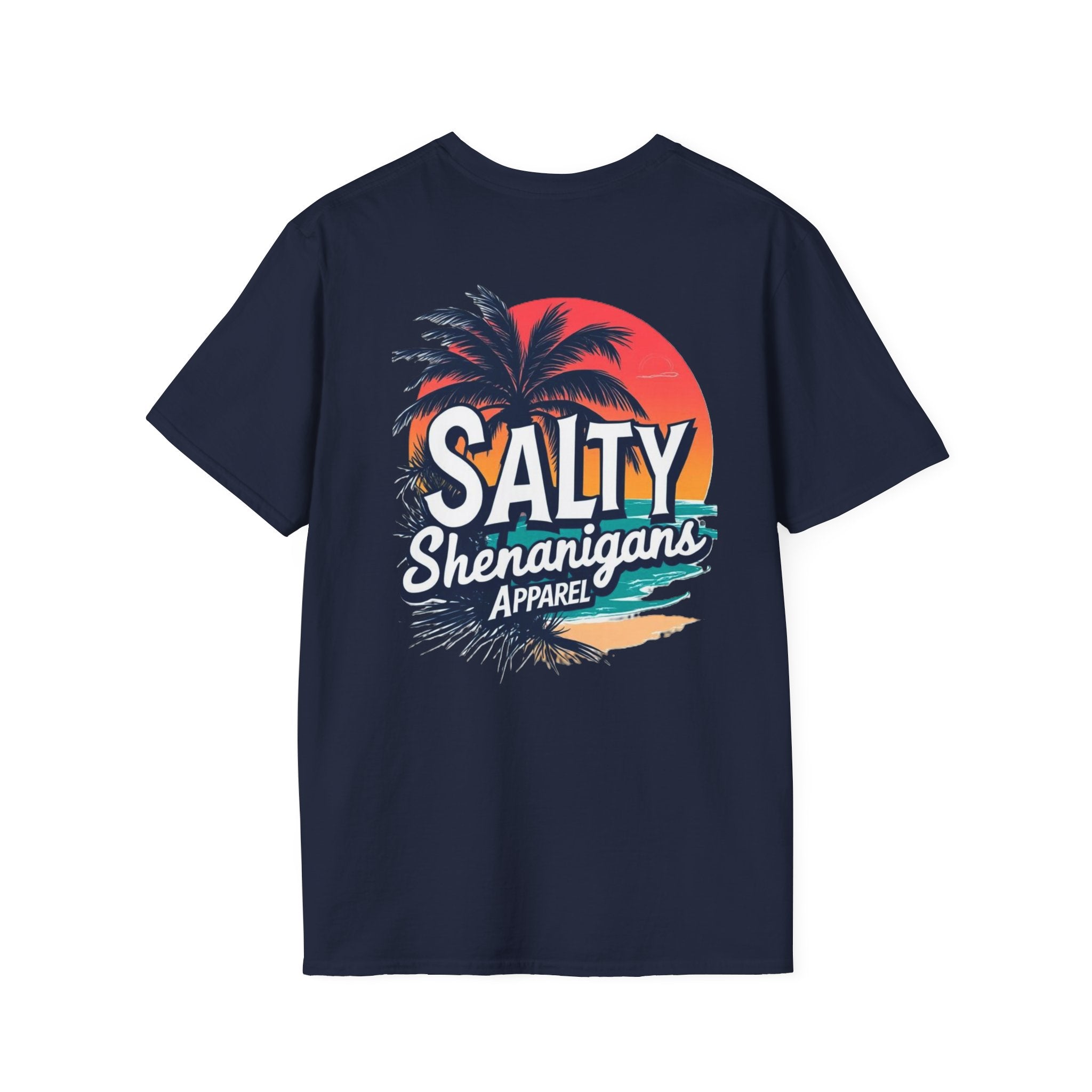 Salty Shenanigans Apparel Beach Palm T-Shirt Printify