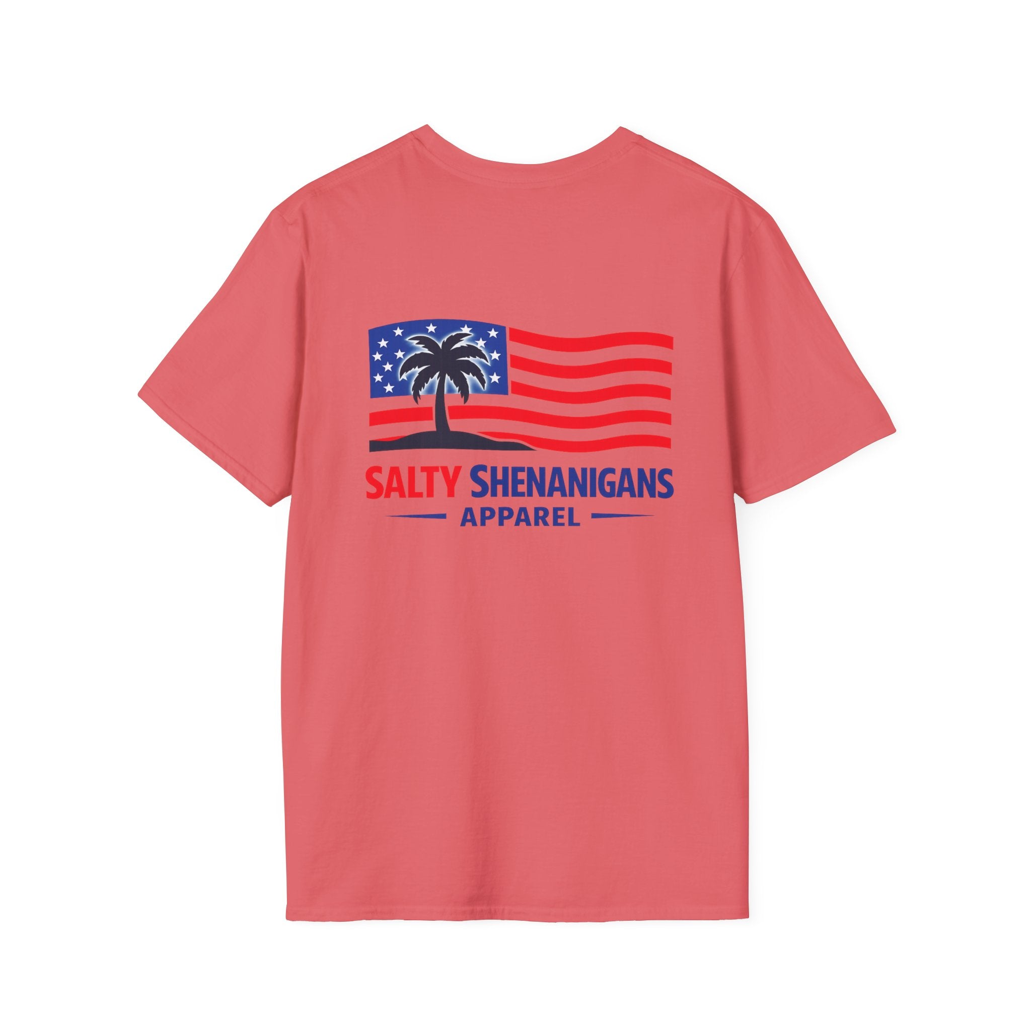 Salty Shenanigans Apparel USA Flag Palm T-Shirt Printify