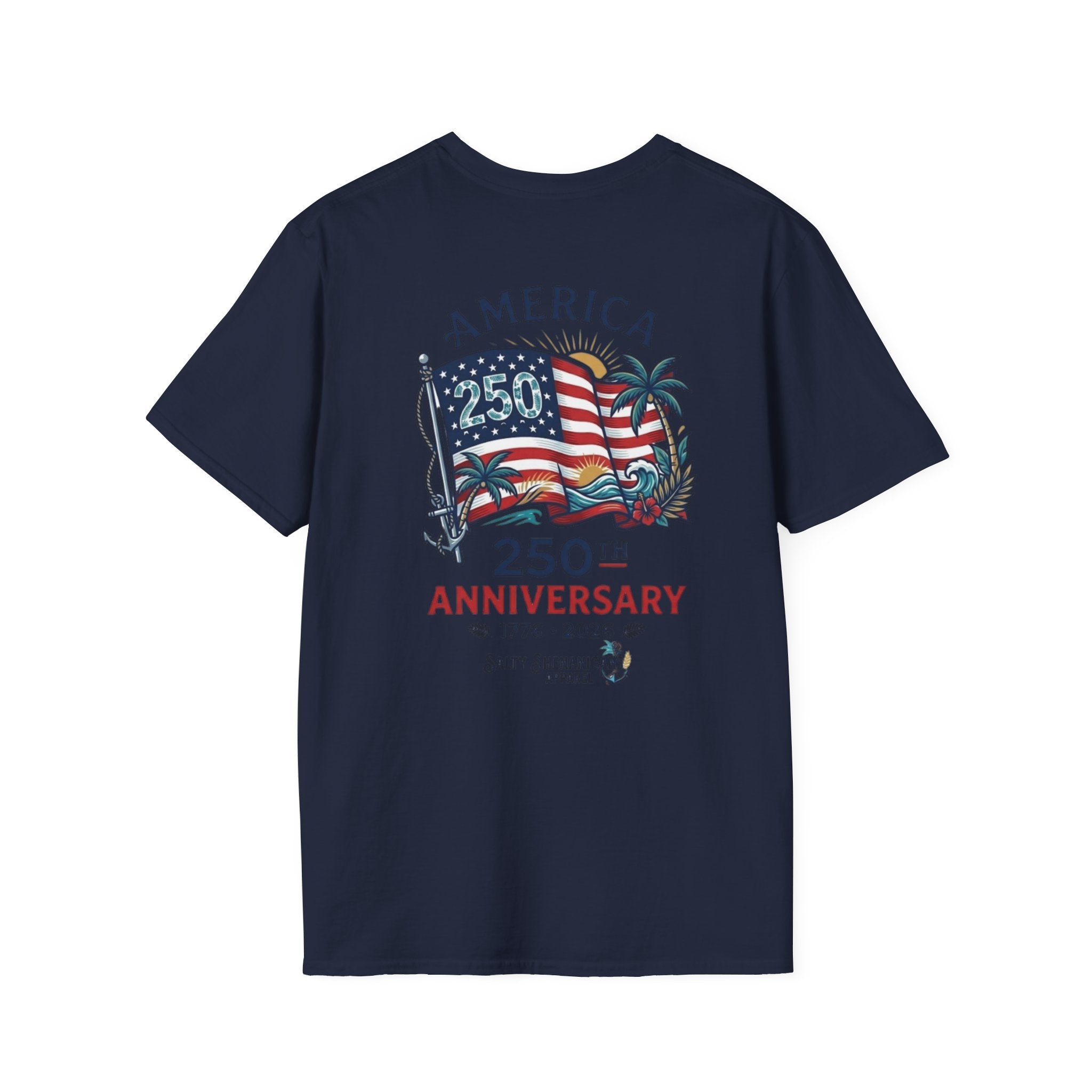 Salty Shenanigans Apparel America 250 Palm Color T-Shirt Printify