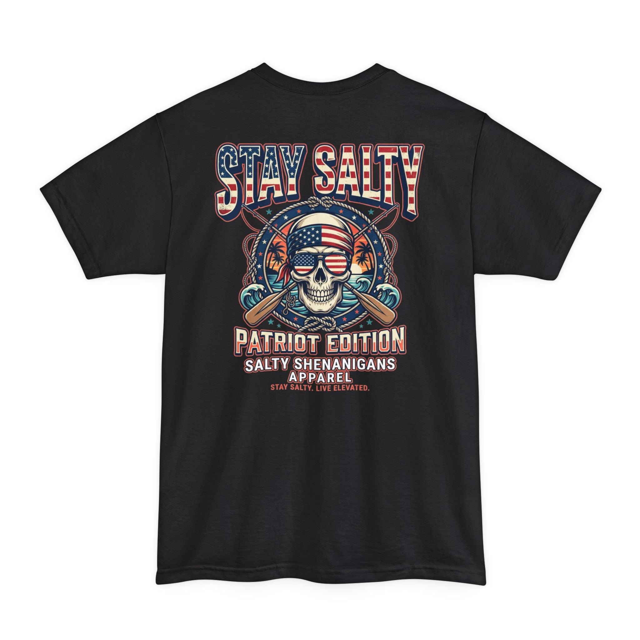 Stay Salty Patriot Edition Tall Shirt | Patriotic Beach Tee | Big & Tall Printify