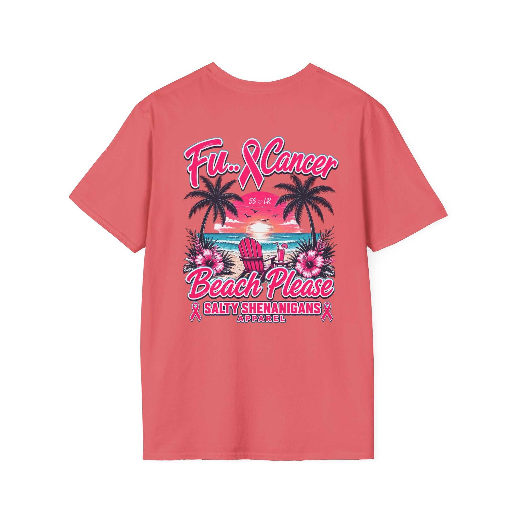 Fu.. Cancer – Beach Please | Cancer Awareness Beach Shirt Printify