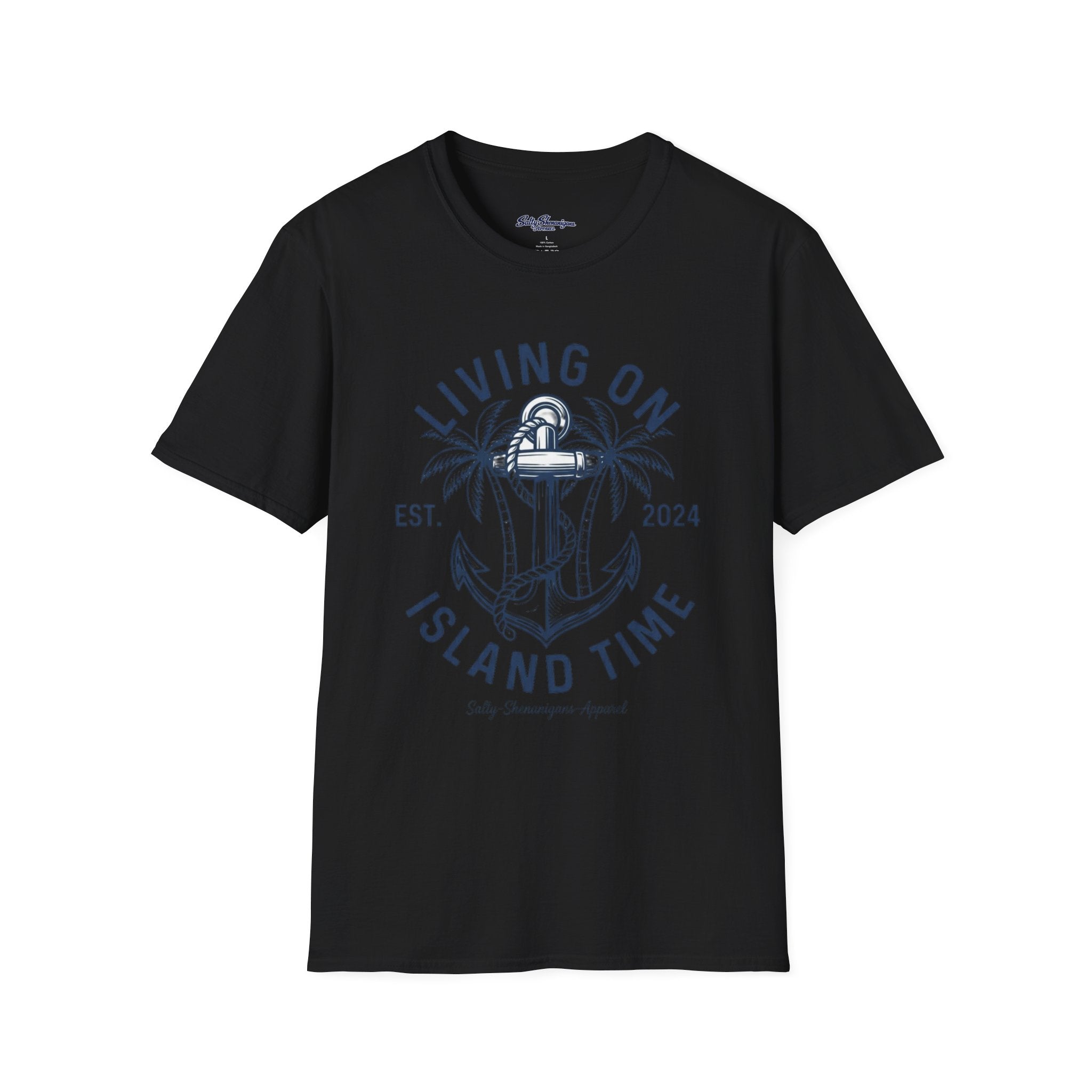 Salty Shenanigans Apparel Living On Island Time T-Shirt Printify