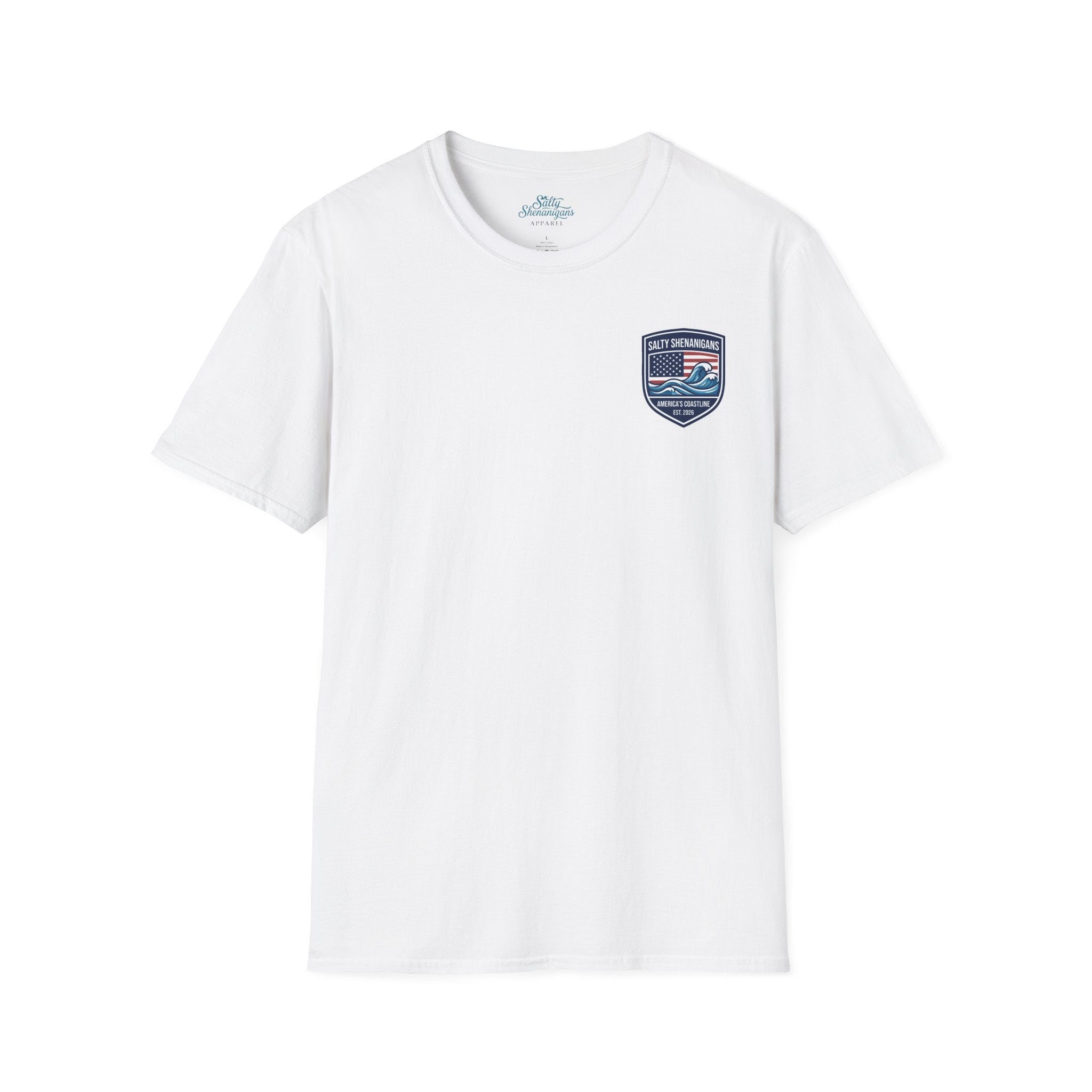 America 250th Anniversary Coastal Flag Tee | Salty Shenanigans Apparel Printify