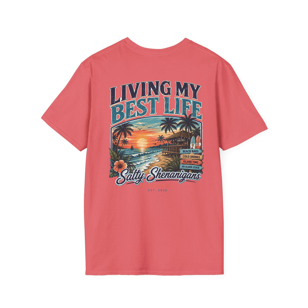 Living My Best Life Sunset Tee Printify