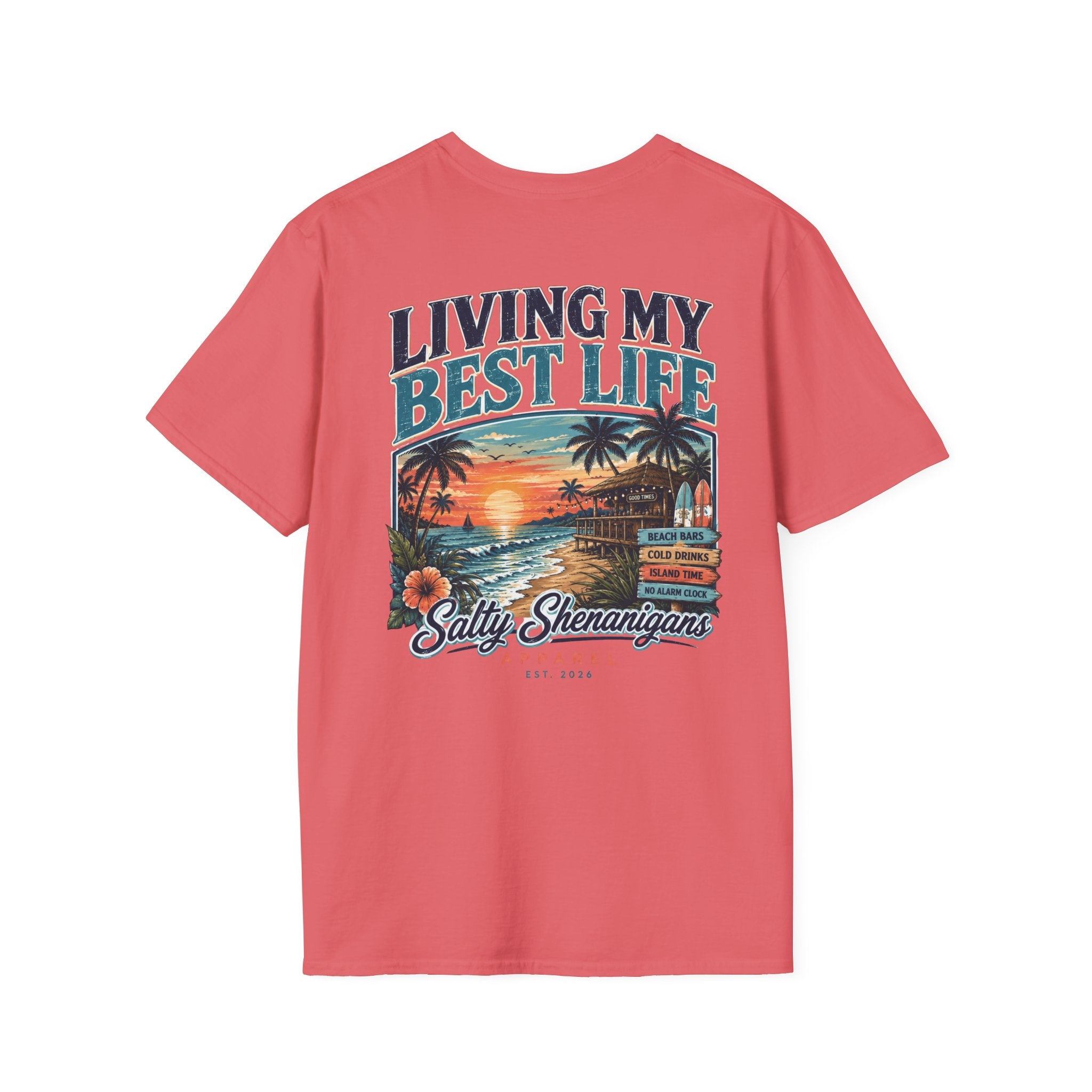 Living My Best Life Sunset Tee Printify