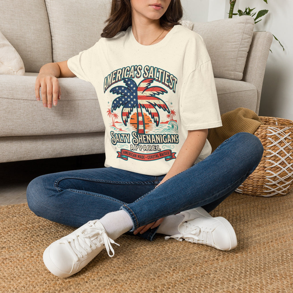 America's Saltiest Patriotic Palm Tree T-Shirt Printify