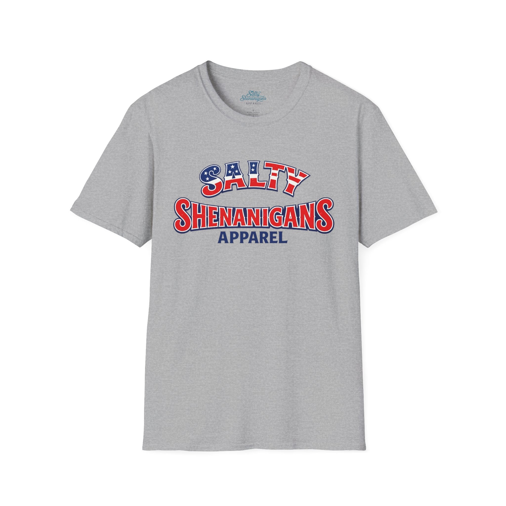 Salty Shenanigans Apparel Red/White/Blue T-Shirt Printify
