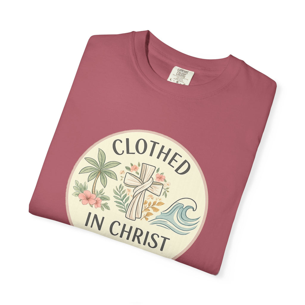 Clothed in Christ Graphic T-Shirt — Christian Faith Tee Printify