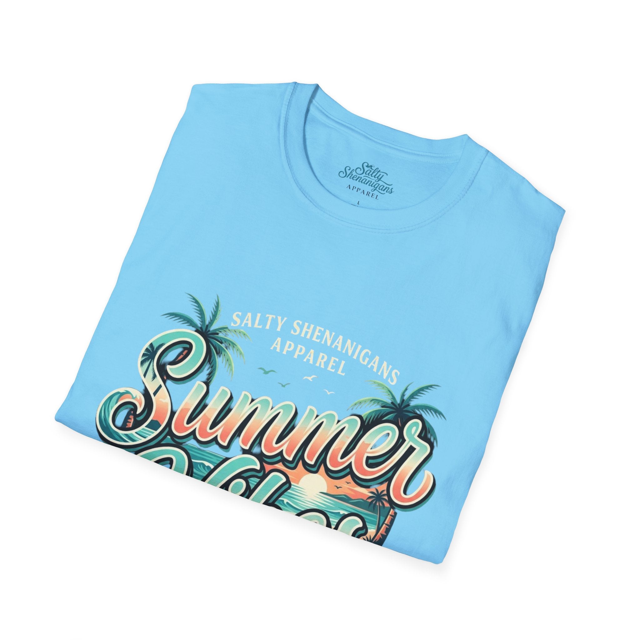 Summer Vibes™ Coastal Lifestyle Graphic Tee | Salty Shenanigans Apparel  Alternate SEO Title Printify