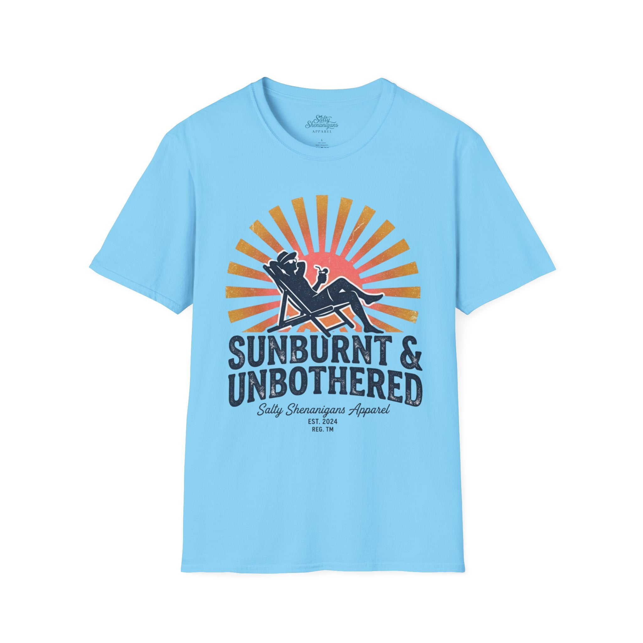 Sunburnt & Unbothered Coastal Tee | Women's Vacation Shirt | Beach Lover Graphic T-Shirt Printify