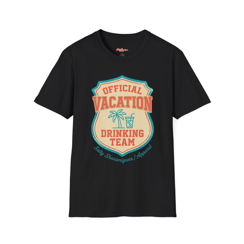 Salty Shenanigans Apparel Official Vacation Drinking Team T-Shirt Printify