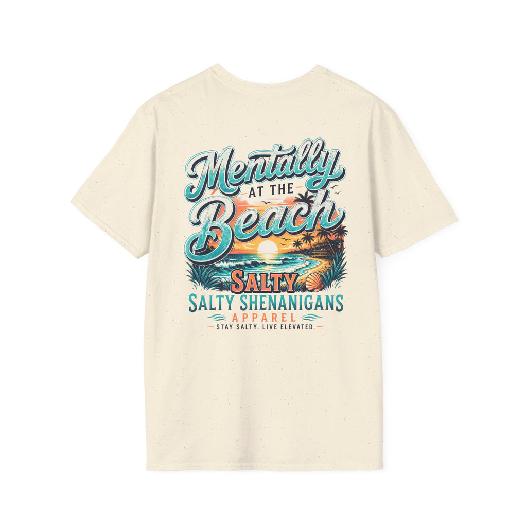 Mentally At The Beach Beach Bar T-Shirt | Premium Coastal Apparel Printify