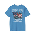 Stay Salty America Patriotic Coastal T-Shirt | Salty Shenanigans Apparel Printify
