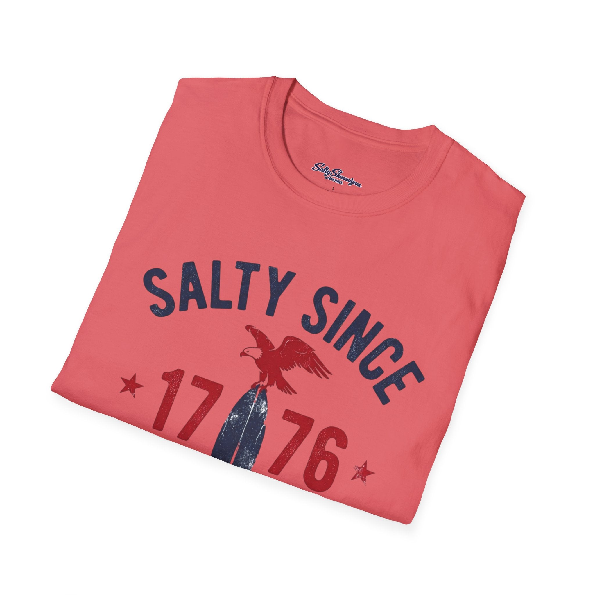 Salty Since 1776 Salty Shenanigans Apparel  T-Shirt Printify