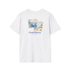 Coastal Getaway T-Shirt — Vintage Stamp Beach Tee Printify