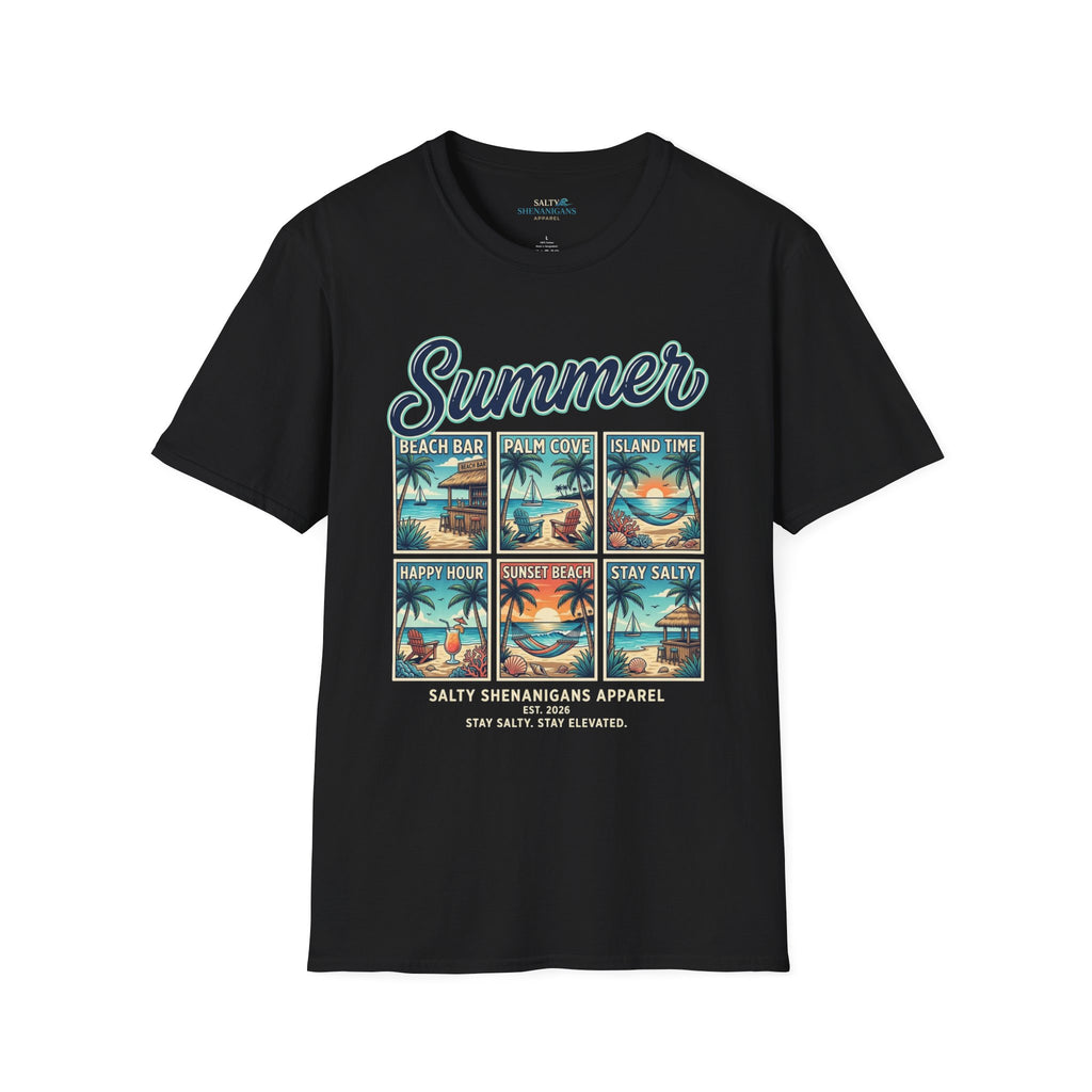 Summer Vintage Beach Postcard Graphic T-Shirt Printify
