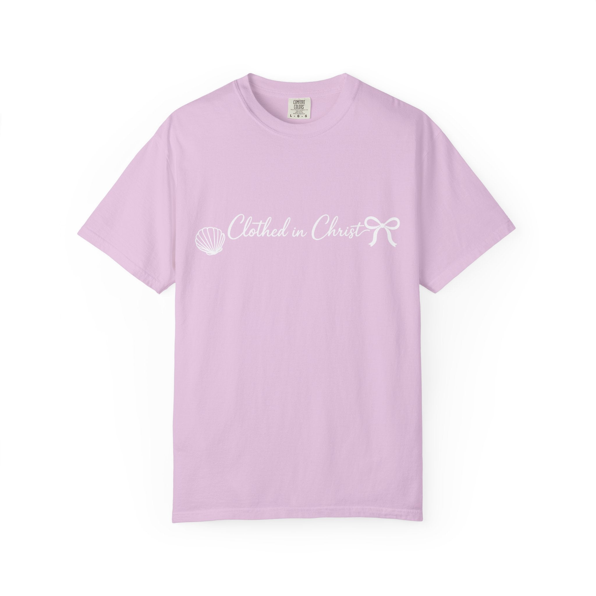 Clothed in Christ T-Shirt- White Graphic Printify