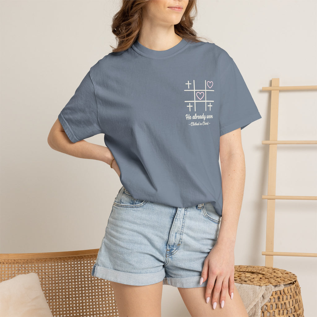 Minimal Heart Tic-Tac-Toe T-Shirt Printify